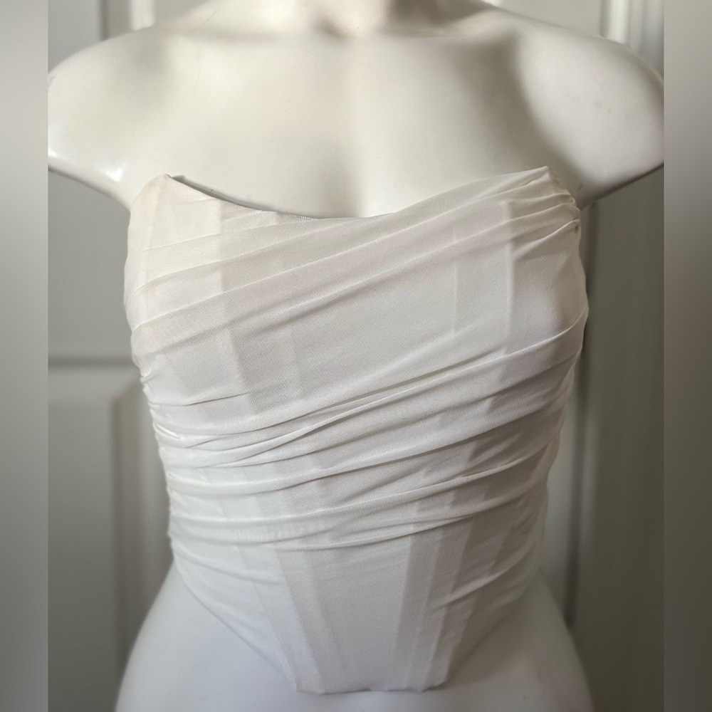 The Dollhouse White Strapless Corset Top size Small
